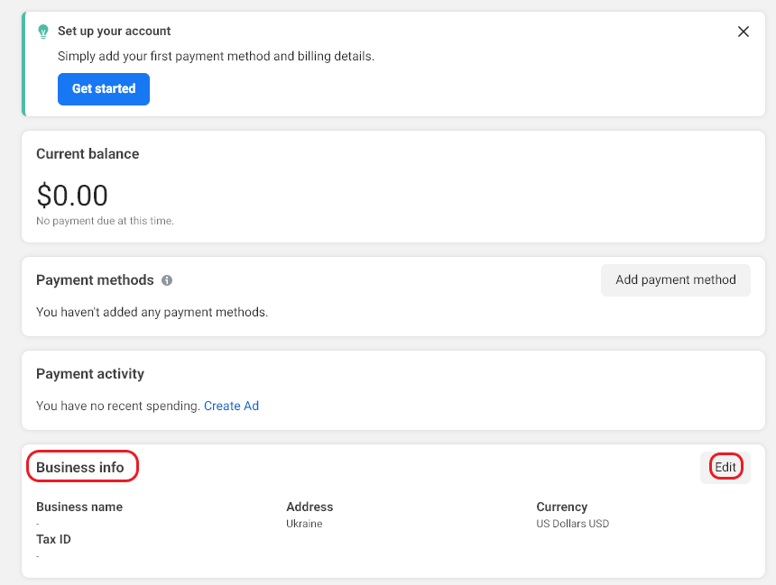 НДС Фейсбук 2023 \ Страны без НДС Facebook карта